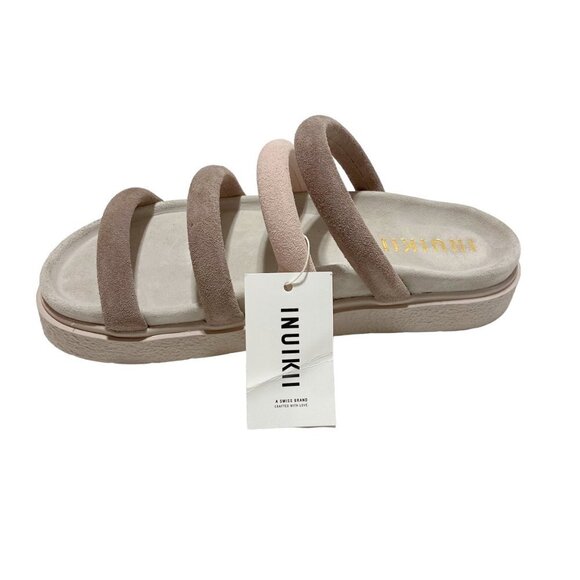 INUIKII Tube Platform Slides Taupe/Rose - Picture 9 of 10